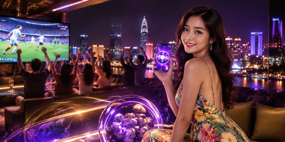 Màn hình neon kết quả xổ số điện tử tại trung tâm Hồ Chí Minh ban đêm